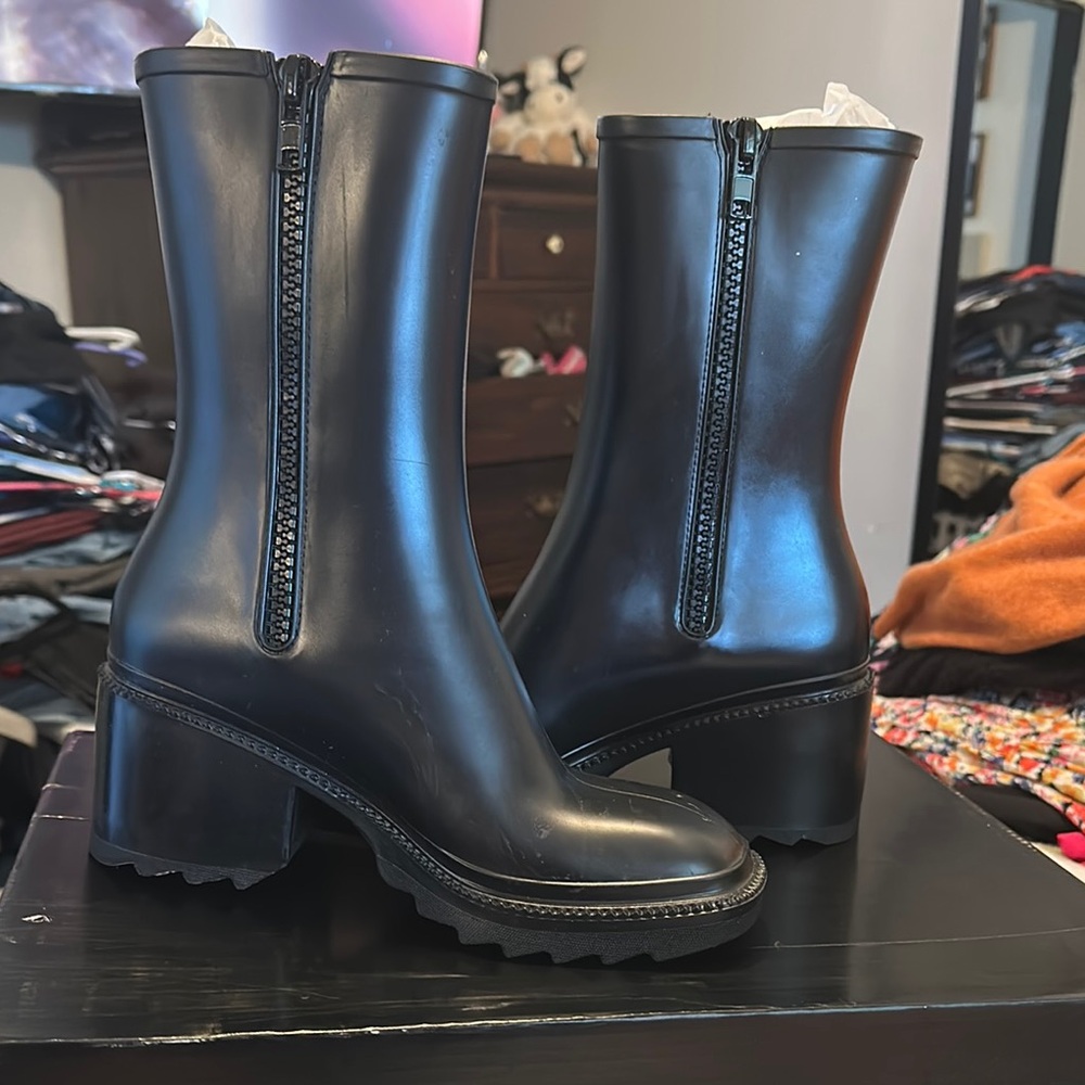INC International Concepts Black Heeled Boots